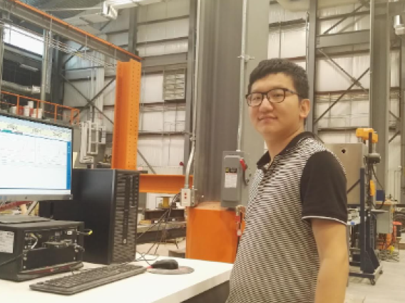 Dr. Zeng at the lab